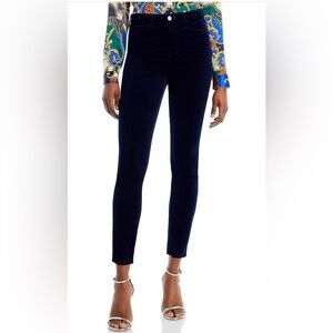L’agence Monique High Rise Skinny Jeans 34 Velvet Dark Blue Navy NEW with tags